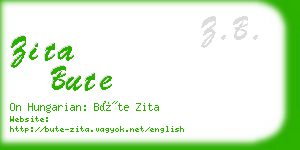 zita bute business card